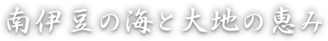 南伊豆の海と大地の恵み